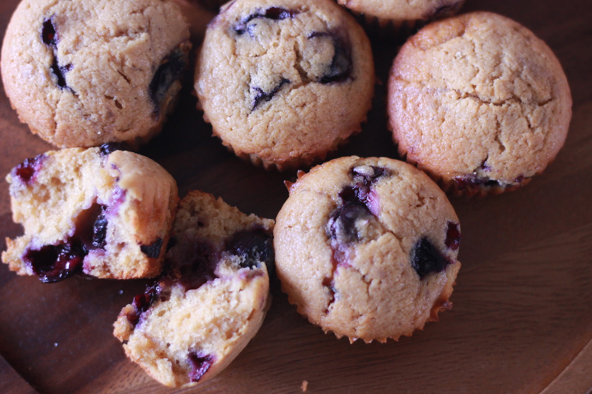 Simple Buttermilk Blueberry Muffins